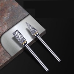 10x 1/4 Double-Cut Tungsten Steel Carbide Rotary Tool Burr Die Grinder Shank Bit