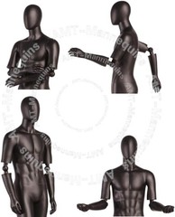 Male Skinton Heavy Duty Mannequin with Flexible Posable Arms + MetalStand MC2-DS
