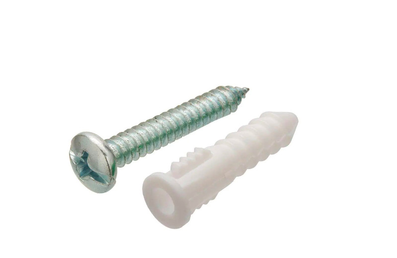50PK EVERBILT #8-10 x 1 in. Plastic Pan-Head Combo-Drive Anchors with Screws