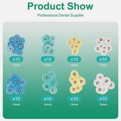 80pcs Dental Composite Polishing Kit 12mm/14mm Finishing Discs+2PCS Mandrel
