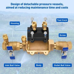 34-350 3/4″ 350 Double Check Backflow Preventer,Double Check Valve Assembly