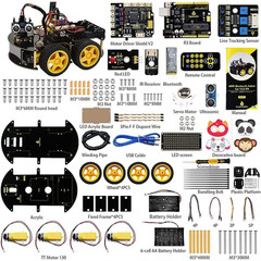 Smart Car Kit,4Wd Programmable DIY Starter Kit for Arduino for Uno R3,Electronic