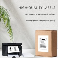 Shipping Labels with Self Adhesive, Square Corner, 200 Labels, Matte White