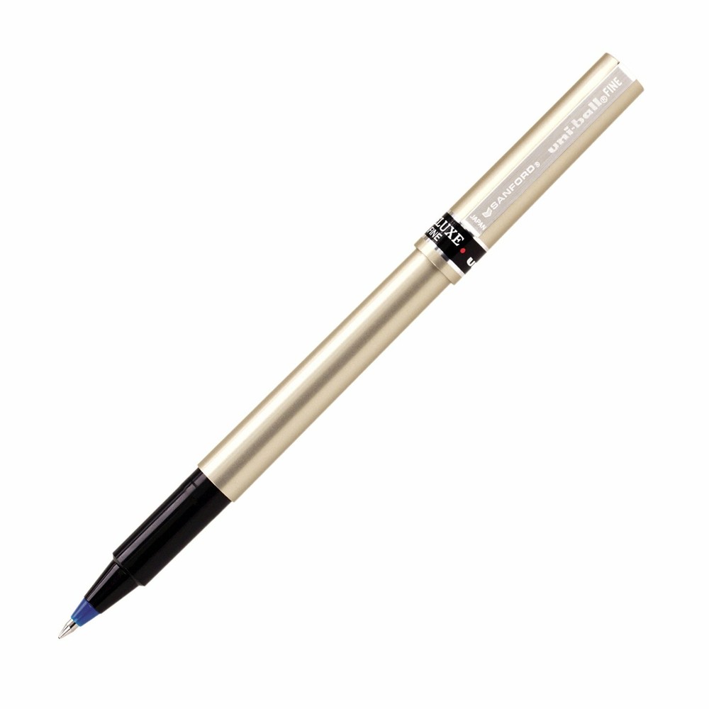 60053 uni-ball Deluxe Roller Ball Pen, Fine Point, Blue Ink, Pack of 2