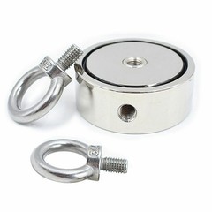 1300lbs Pull Force Fishing Magnet Kit Strong Neodymium Rope with Carabiner US
