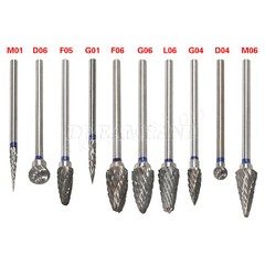 10X Tungsten Carbide Steel Dental Burs Burrs Tooth Drill 2.35mm Polisher Denture