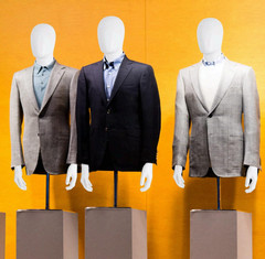 Male Half Body Mannequin with Adjustable Metal Stand for Retail Display, White