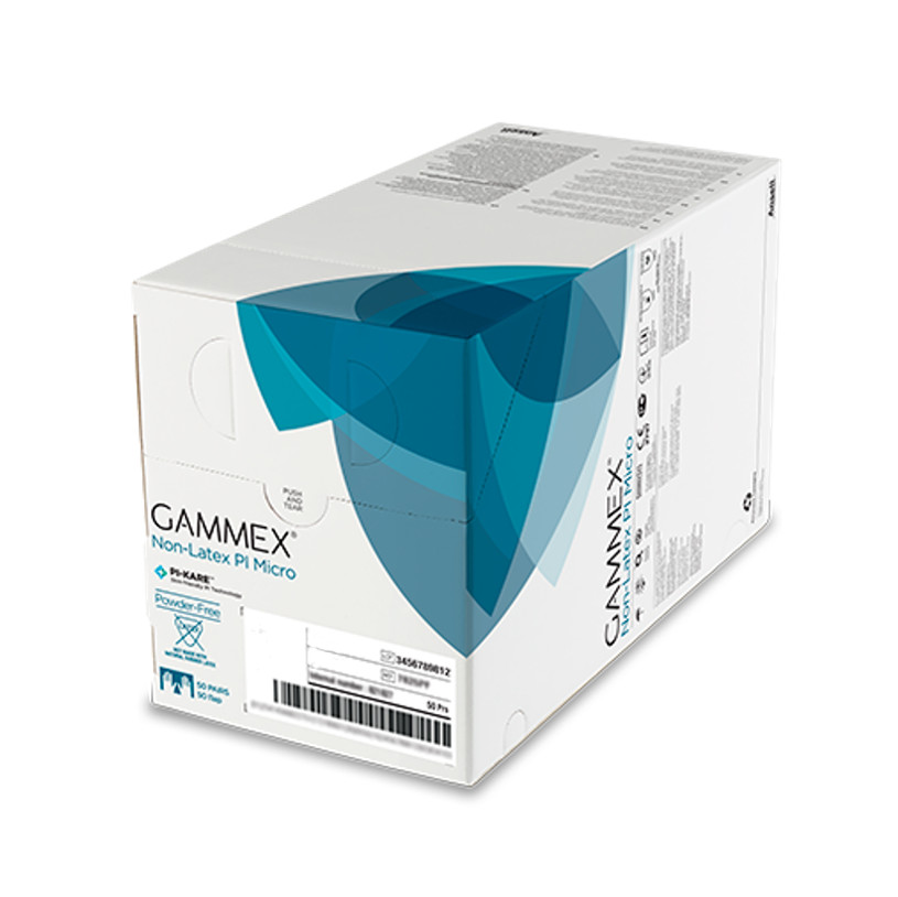 *50-Pairs* Ansell Gammex Polyisoprene PF PI Micro PI-KARE Size-6 Gloves 20685960