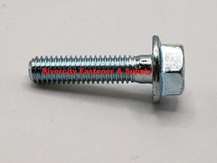 M6-1.0×25 Flange Bolts 6mm x 1.0 x 25mm Grade 10.9 Steel Screws M6x1.0 x 25