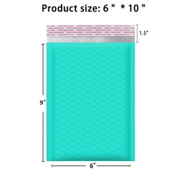 #0 6×10 (6×9) Poly Bubble Mailers Padded Envelopes Shipping Bags TEAL 5-1000 Pcs