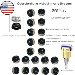 US Dental Overdenture Abutment Retention Cap Locator male processing Inserts Set