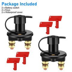 2X Battery Isolator Disconnect Cut Off Power Kill Switch for Car Truck Boat ATV