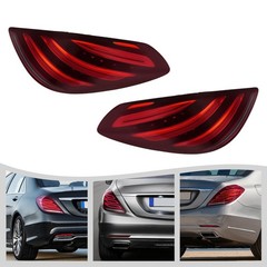 Left Right Rear Brake Lamps for S-Class W222 2013-2020 LED Red Housing Pair