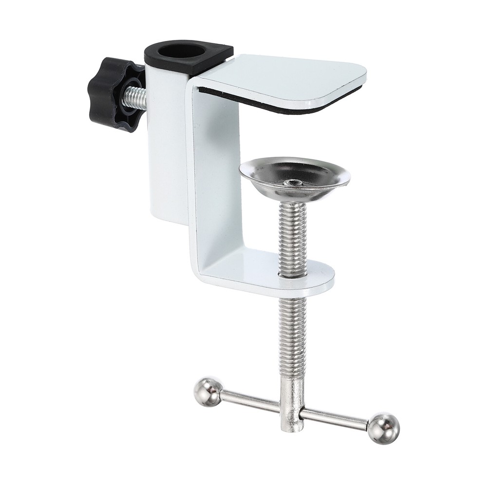 0.47″ Mount Dia. Universal C-Clamp Table Lamp Mic Arm Desk Clamp, White