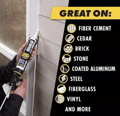 OSI QUAD MAX Window Door & Siding Sealant Caulk White S319 9.5 oz Case of 12