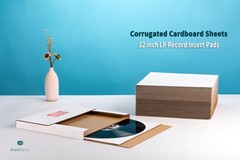 12.5×12.5 Inch Insert Pads for 12 LP Record Mailers, 1/8 Thick Corrugated Cardbo