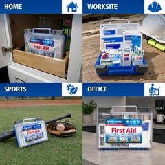 First Aid Kit, OSHA Compliant, 260 Pc for 50 People, Home/Car/Work