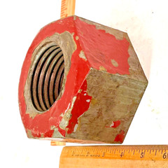 (1) 2 3/4″-4 Hex Nut Steel Plain Regular 2 3/4-4 2.75″ HEX NUT (4.28×2.76)