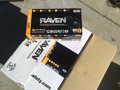 SAS Raven (LARGE) Black Nitrile Gloves Powder Free 66518 Box Of 100