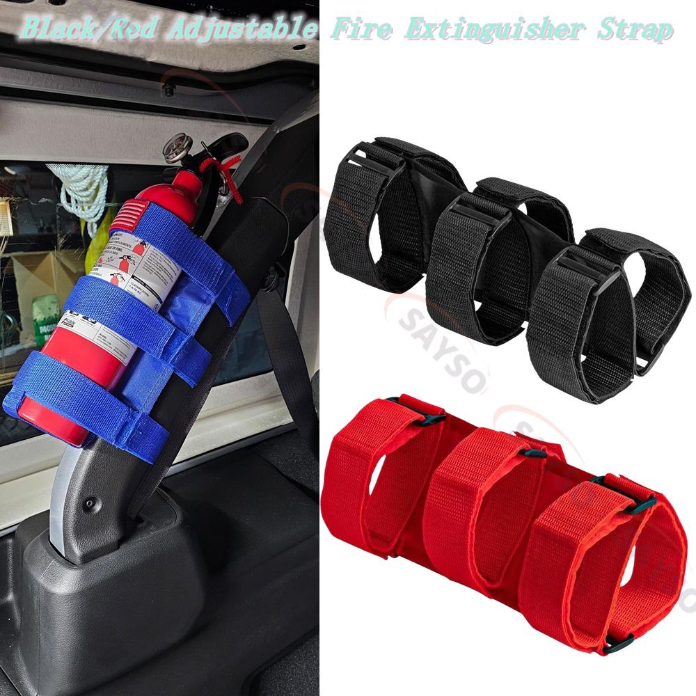 Adjustable Extinguisher Mount Strap Oxford Cloth Car Roll Bar Fire Extinguisher