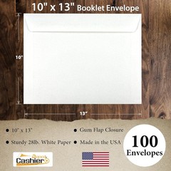 Reliable Heavy Duty 10″ x 13″ White Envelopes, 100 Count – Secure Mailing