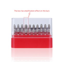 Dental Fine Grit Diamond Burs 379-023F Egg Football Shape for Cutting 10Pcs/PK