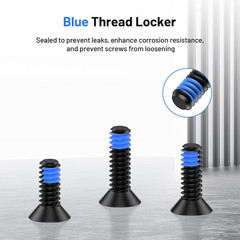 Red Dot Screw Kit 9 Pcs #6-32 Screw Diameter 7Mm Includes 9.5Mm/11Mm/12.5Mm Blue