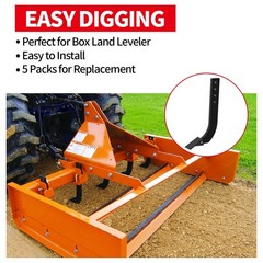 Heavy Duty 16″ Box Blade Scarifier Shank Teeth with 4 Holes – Available in 1,2,5