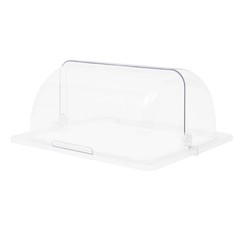 6 PCS 1/2 Half Size Roll Top Chafing Dish Clear Plastic Pan Display Cover Chafer