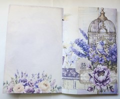 Junk Journal Blank Booklet “LAVENDER DREAMS” Vintage Purples 40pgs