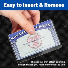 Transparent Plastic Sleeves 10x SSN Credit ID Medicare Driver Business Protector