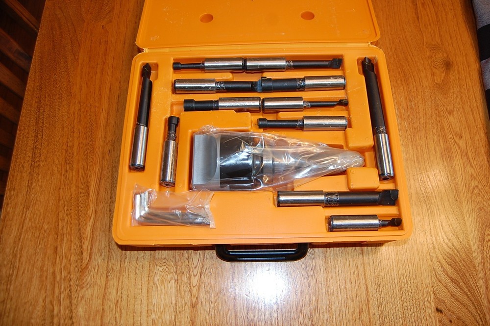 12 PIECE 3″ BORING HEAD R8 SHANK & 3/4″ CARBIDE BORING BAR SET COMBO MILLING NEW