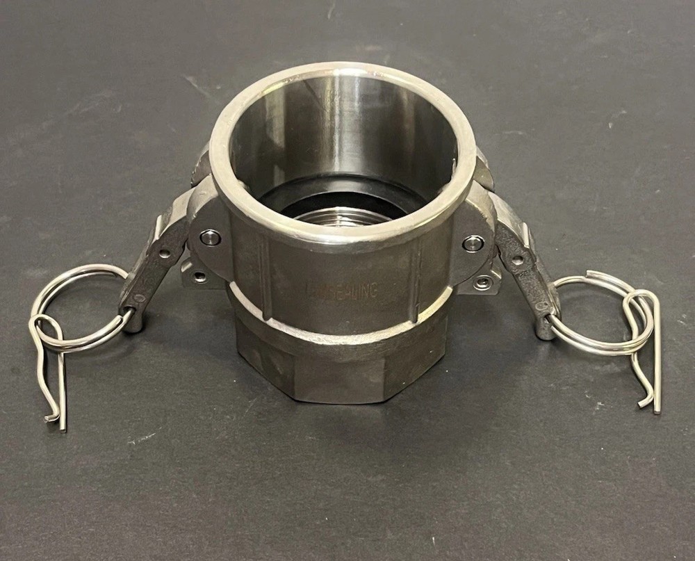 USA Sealing 2″ Cam And Groove Type D-2 Coupler X 2″ FNPT (304 SS)