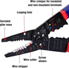 WORKPRO Wire Stripper Set 8″ Self-Adjusting Wire Stripper 8″ Multi-Tool Stripper