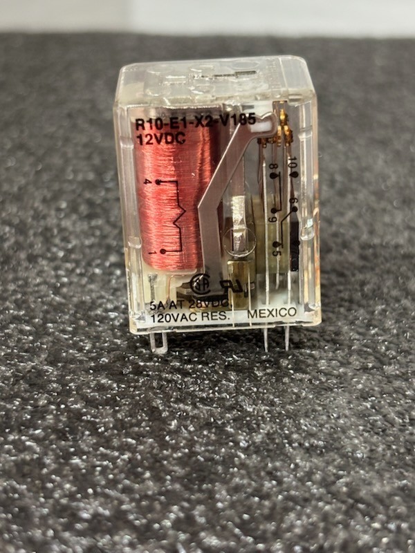 Potter & Brumfield R10-E1X2-V185, Relay, DPDT, 12Vdc Coil