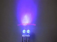 3mm Flangeless Red Yellow Blue Green White Warm Orange UV Pink Water Clear LED