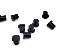 1/4″ Silicon Rubber Drill Hole Plugs Push In Compression Stem 3/8″ Top Flange