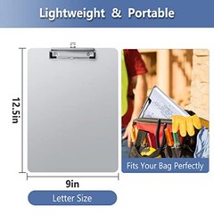 Metal Clipboard Case with Storage Box Self Locking A4 Paper Holder Aluminum