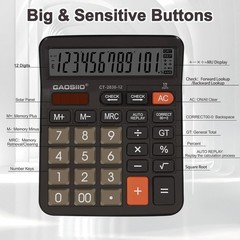 Desktop Calculator, Extra Large 5 Inch LCD Display, Desk Calculator, 12 Digits,