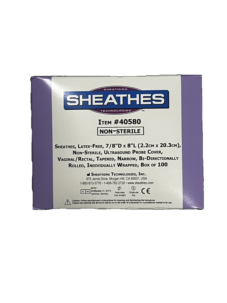Sheathes Latex-Free , Non-Sterile, UIltrasound Probe Cover – Box of 100 – #40580