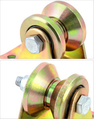1.2” V Groove Rigid Caster Wheels 4 Pack 440lb Sliding Gate Roller Bracket Heavy