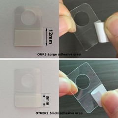 800 Pcs Hang Tabs, Self Adhesive Hang Tags, Clear Plastic Sticky Hanging Tabs, G