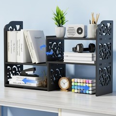 Elegant Black PVC Shelves for Desk – Adjustable & Stylish Organizer for Any Room