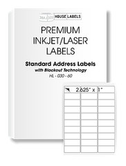 1000 Sheets 30000 Labels Address Mailing BLACKOUT Technology Fast Peel 1 x 2 5/8