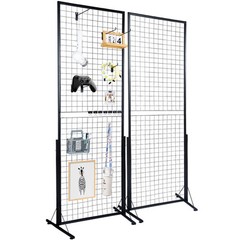 VEVOR 2′ x 5.6′ Grid Wall Panels Tower 2 Packs Wire Gridwall Display Racks