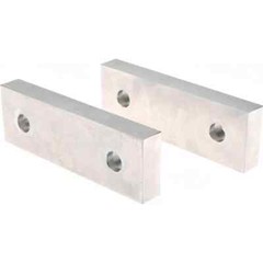 1 Pair Gibraltar Soft Aluminum Vise Jaws, Flat/No Step, for 6″ Vises