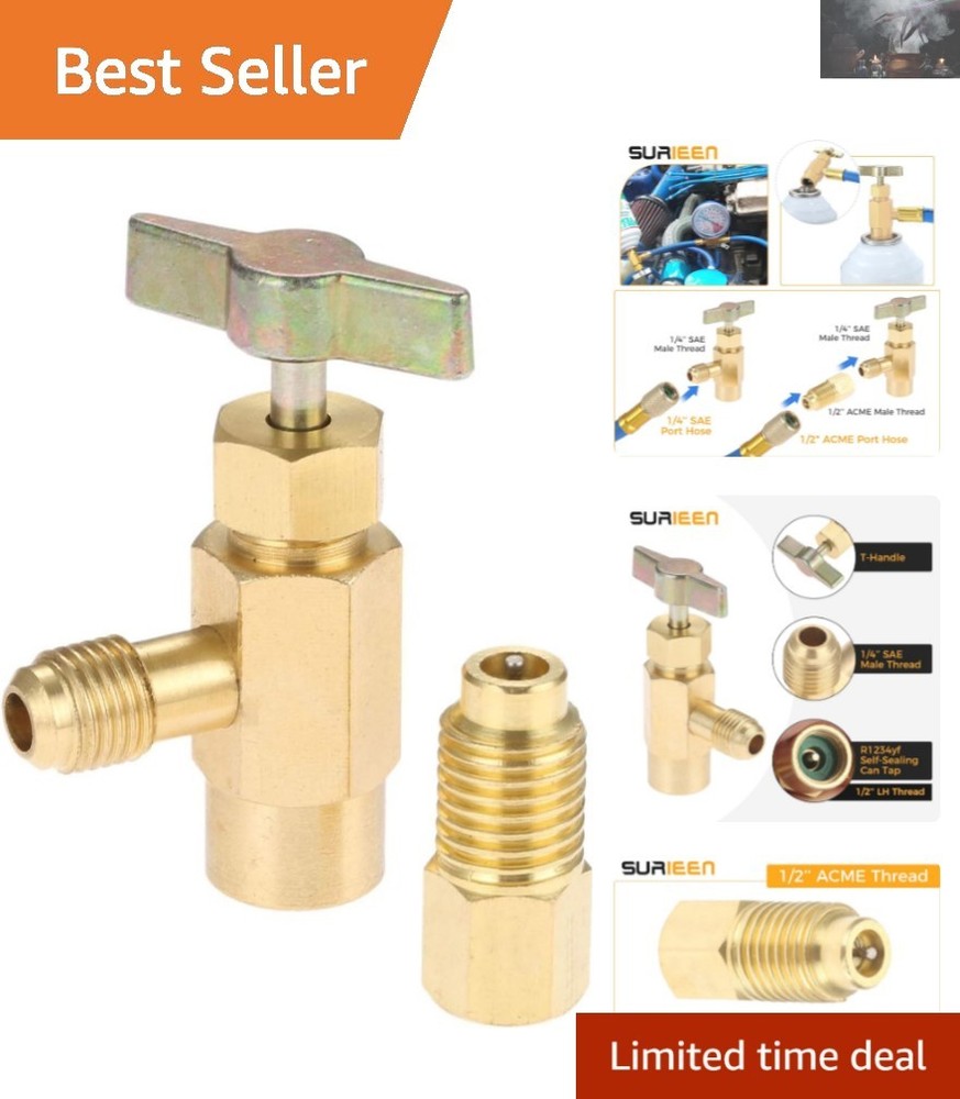 Effortless R1234YF Can Tap with T-Handle Valve – Compatible with R134A Systems