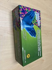 Nitrile/Vinyl Disposable Gloves Powder Free/Food Safe Industrial XL , 100 Ct