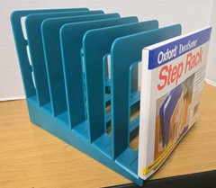 New Oxford DecoSorter Step Rack Teal 6 File Slots, – NEW! See Pictures!