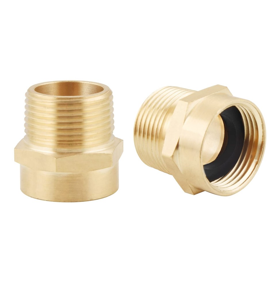 3/4″ G BSP Female to NPT Male Brass Pipe Fitting Adapter 2 Pack